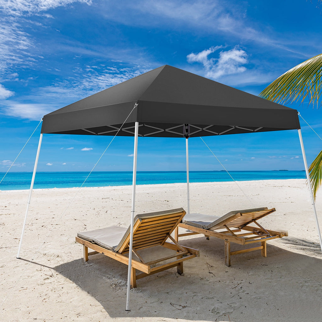 Ktaxon 10ft x 10ft Ez Pop Up Canopy Tent,Outdoor Sun Shade Shelter,Beach Tent,Outdoor Gazebo for Party Wedding Camping BBQ Events,Blue