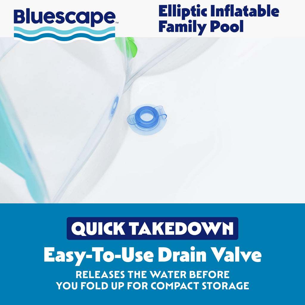Bluescape Elliptic Inflatable Family Pool 7'6 x 60 x 20
