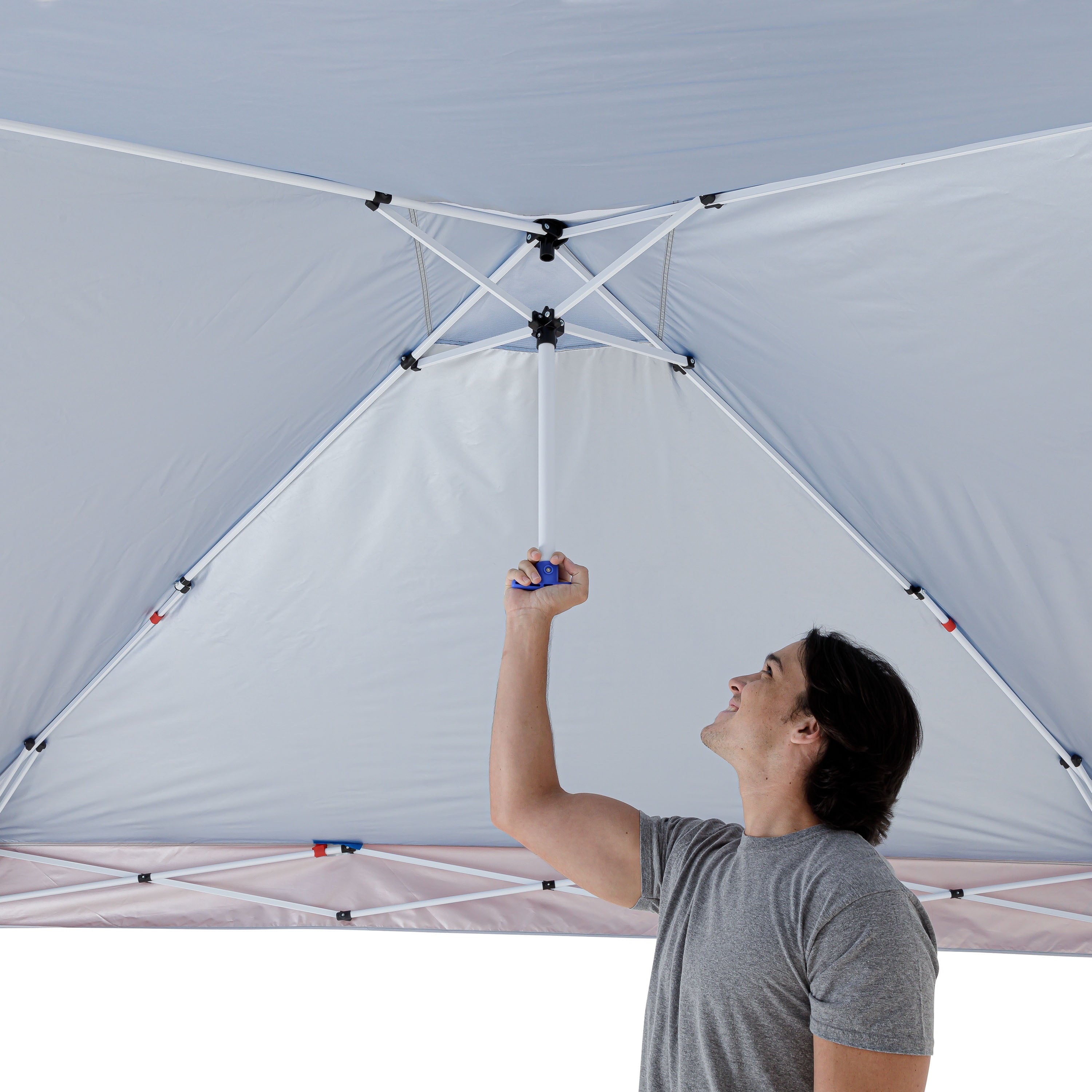 Ozark Trail 10x10 Instant Pop Up Canopy Tent with Simple Push Setup – Straight Leg Pop-Up Tent for Tailgating, Camping & Events, Gold