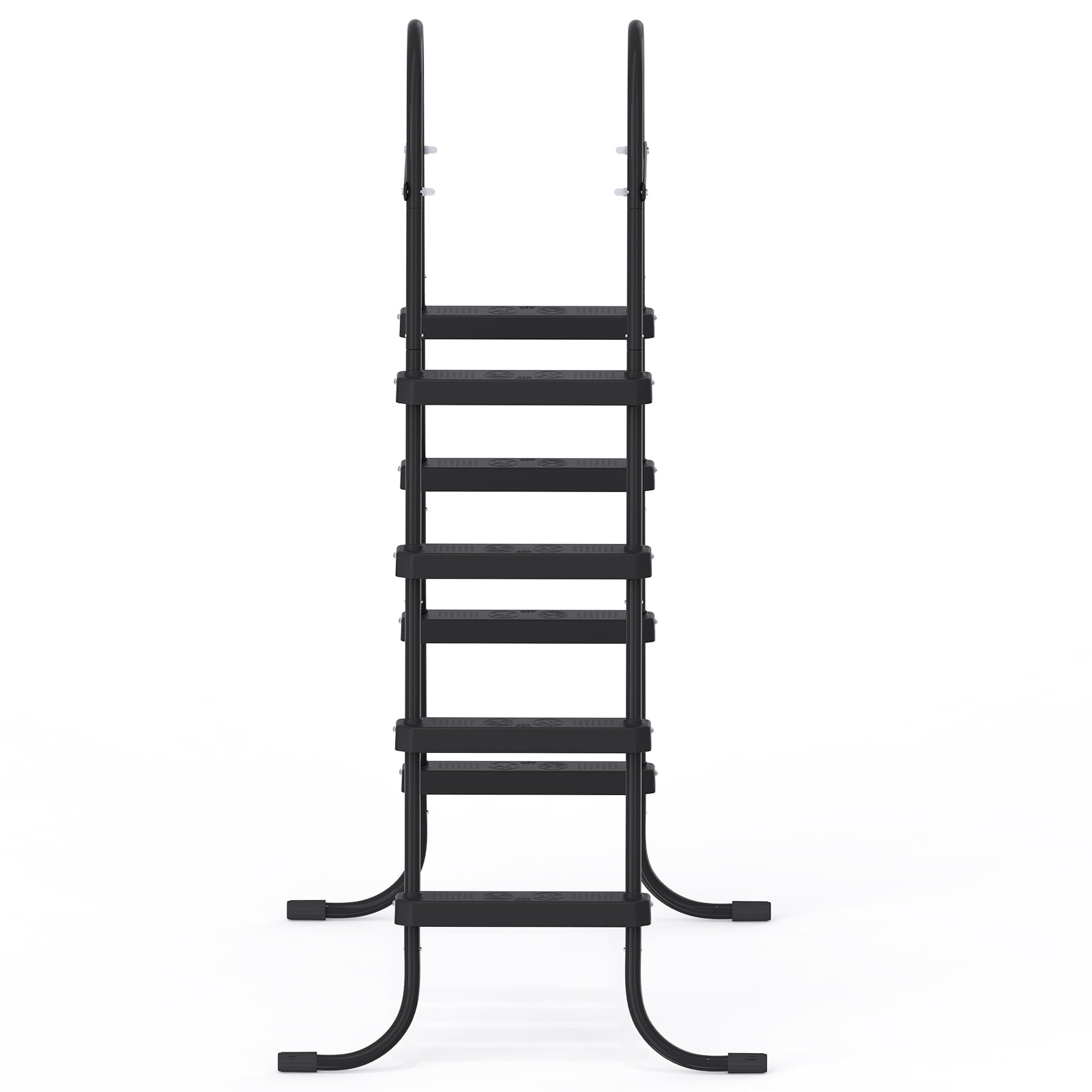 Ktaxon 52 4Step Steel Frame Above Ground Swimming Pool Ladder,Heavy Duty Double Sided Removable Pool Steps with Ladder Escape