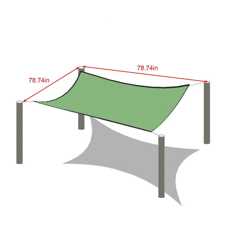 Outdoor Green Sun Shade Rectangle 95% UV Protection, HDPE Patio Garden Pool Awning, Breathable Sun Block Cover for Backyard Courtyard BBQ Swimming Picnic Summer Outdoor Fun
