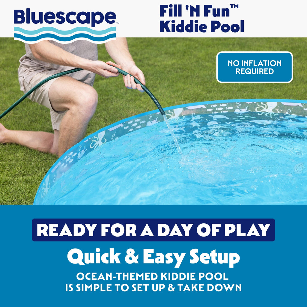 Bluescape Round Multi-Color Above-Ground Kiddie Pool 6' x 15