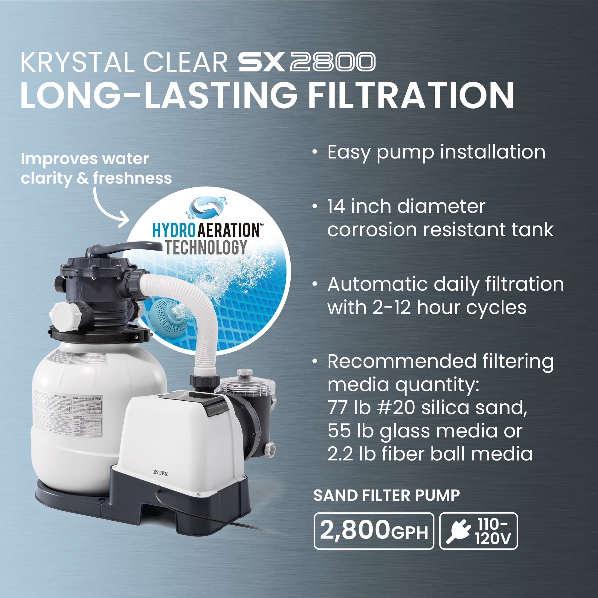 INTEX 32ft x 16ft x 52in Ultra XTR Above Ground Pool & Krystal Clear Saltwater System