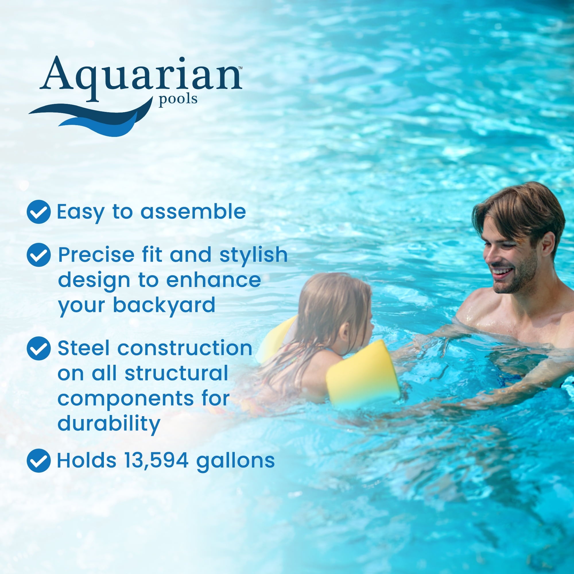 Aquarian Phoenix 18' x 52 Steel Frame DIY Family Above Ground Pool Kit
