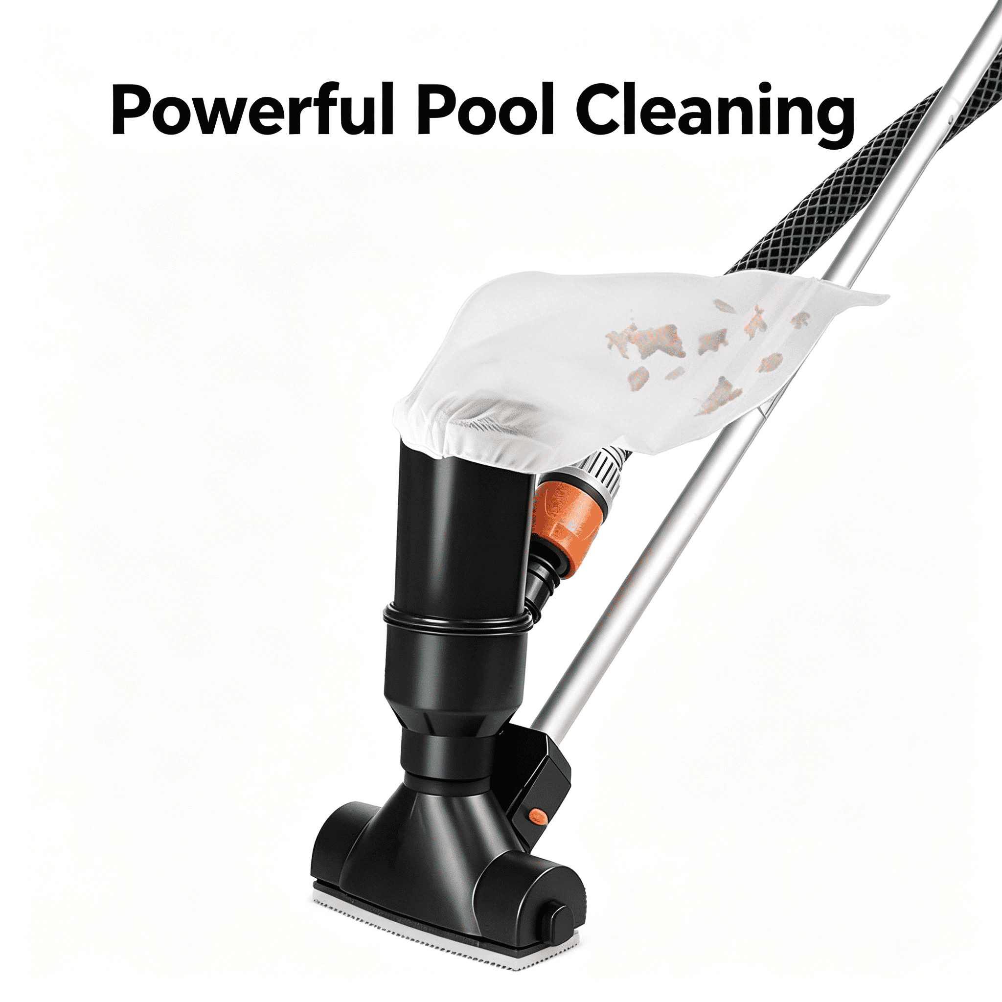 HIBIBUD 2026 New Portable Swimming Pool Vacuum for Above Ground Pools Spa Pond Fountain Hot Tub Underwater Cleaner with Leaf Vacuum Suction Head Section Pole Handheld