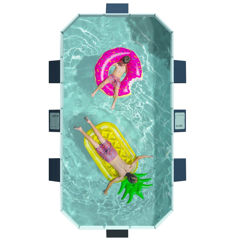 SLLINGLUO Foldable Swimming Pool,Outdoor Non-Inflatable Sturdy PVC Pools for Adults and Kids