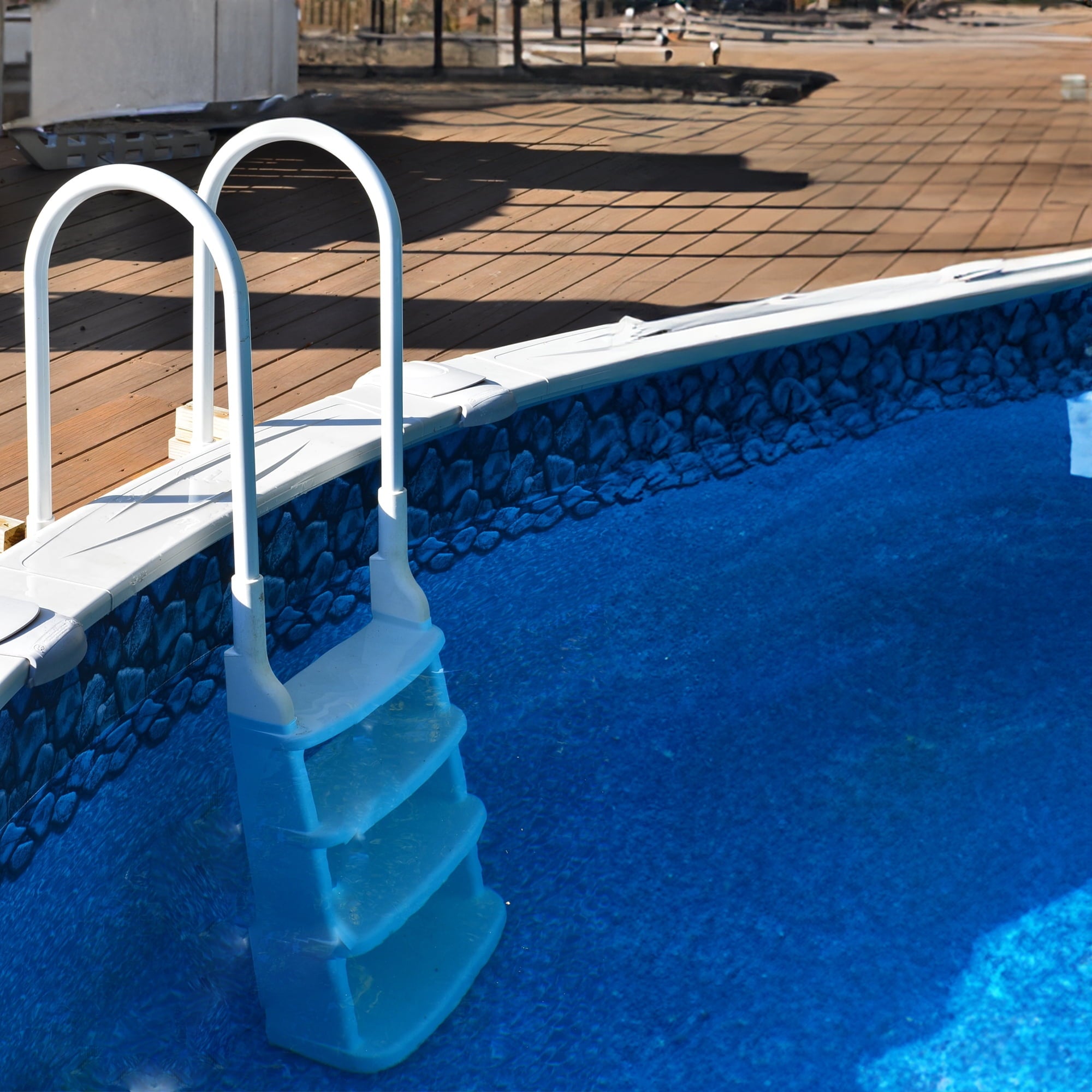 Main Access 200200 Easy Incline Above Ground In Pool Swimming Ladder, White