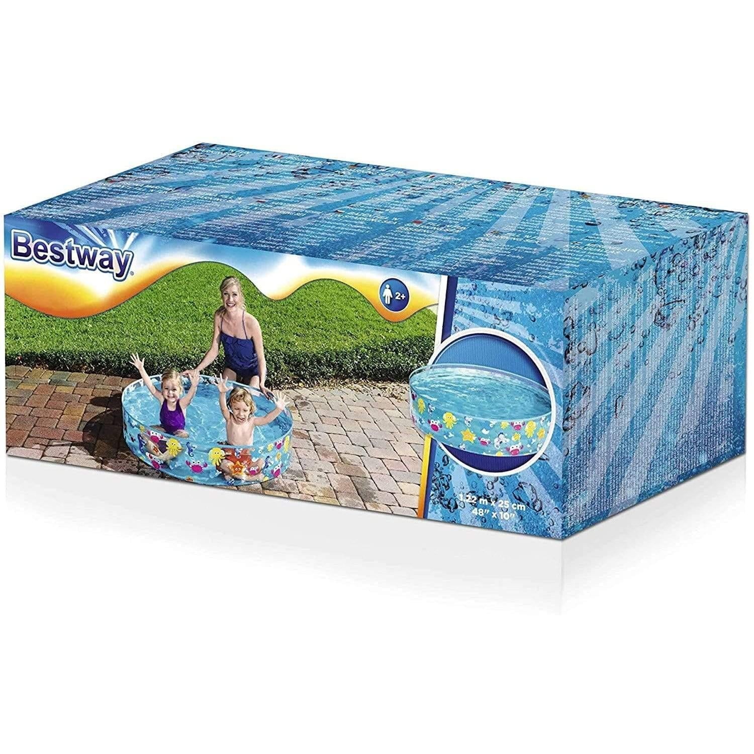 Fill-N-Fun Paddling Pool - 48 x 10 Inches, Blue