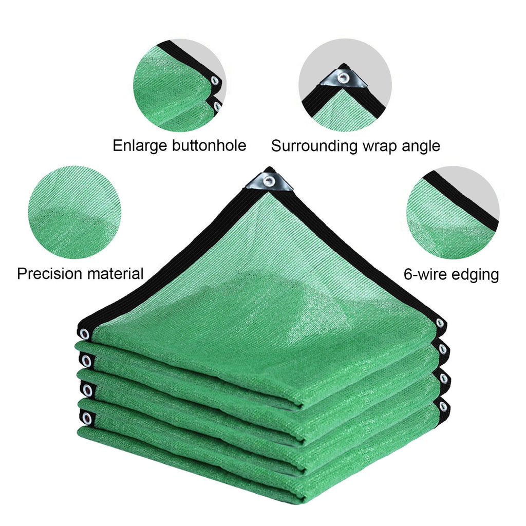 Outdoor Green Sun Shade Rectangle 95% UV Protection, HDPE Patio Garden Pool Awning, Breathable Sun Block Cover for Backyard Courtyard BBQ Swimming Picnic Summer Outdoor Fun