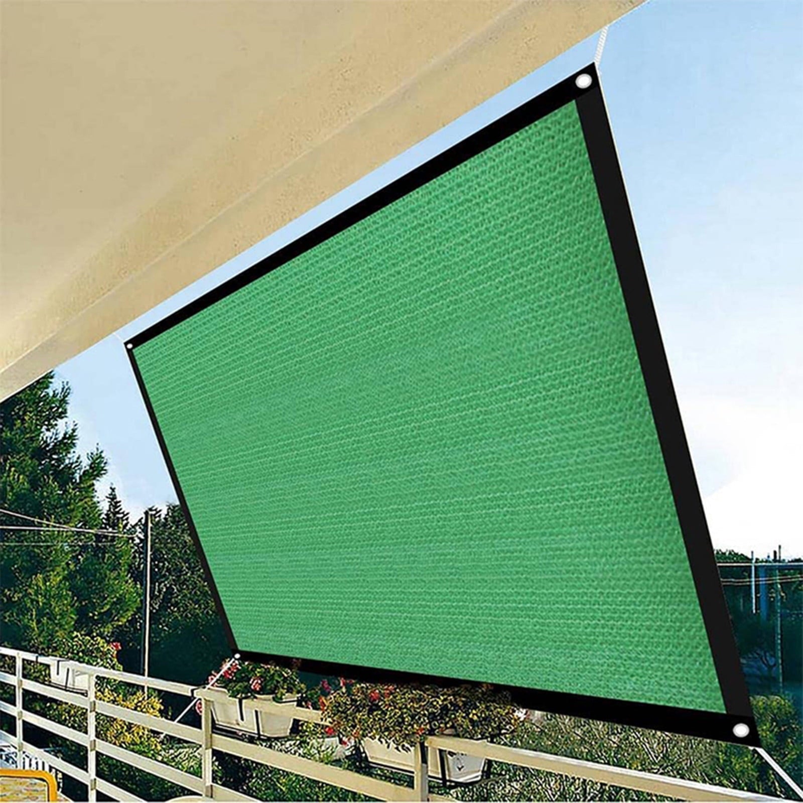 Outdoor Green Sun Shade Rectangle 95% UV Protection, HDPE Patio Garden Pool Awning, Breathable Sun Block Cover for Backyard Courtyard BBQ Swimming Picnic Summer Outdoor Fun