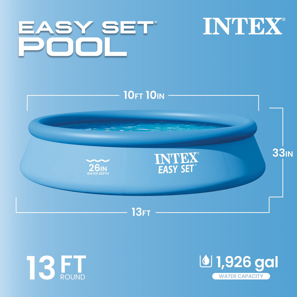 Intex 8 foot x 24 inch Easy Set Round Above Ground  Swimming Pool with Filter Pump, 28107EH