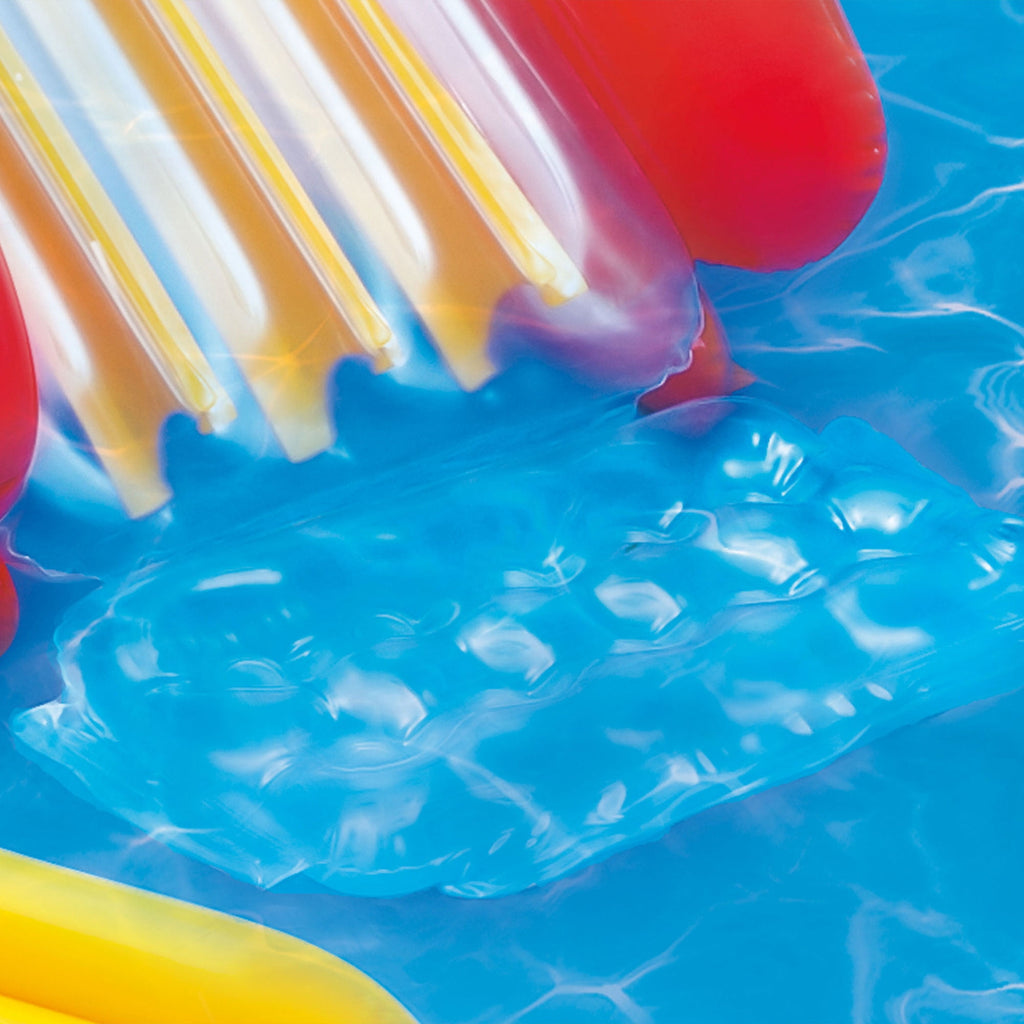 Intex 9.75 x 6.3 Ft Rainbow Slide Inflatable Pool Water Slide Ring Center