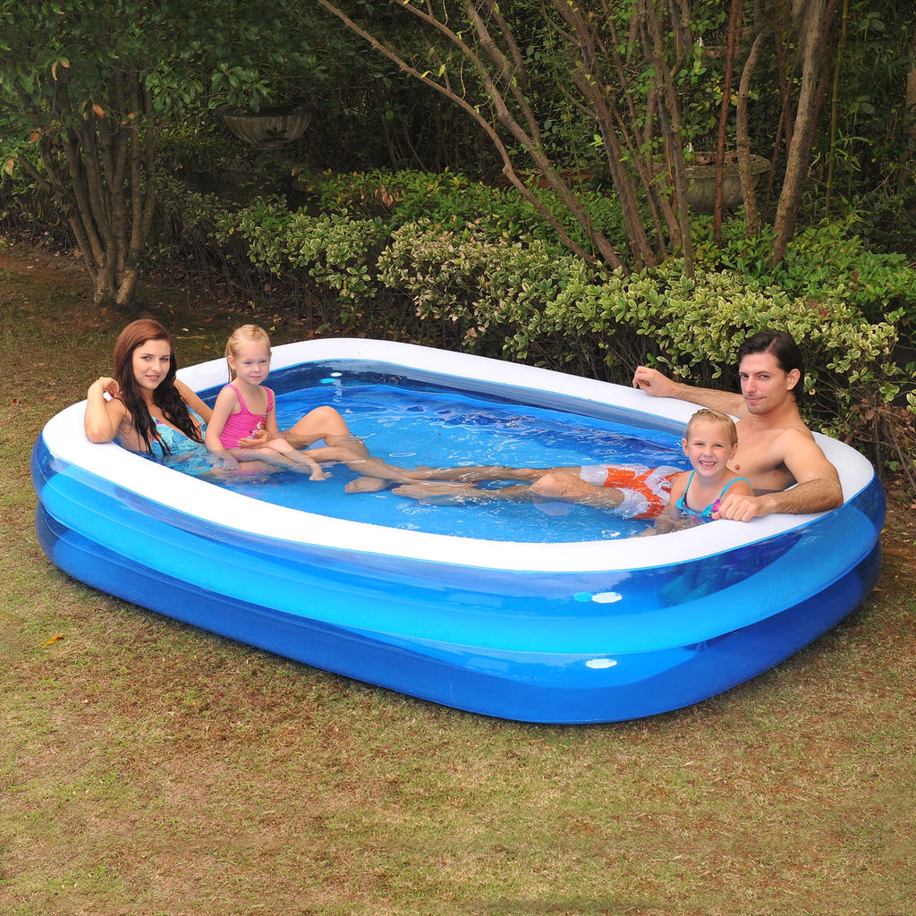 Honeydrill Inflatable Swimming Pools for Kids and Adults, 43 x 34.5 x 13 Blow Up Pool for Backyard, Blue