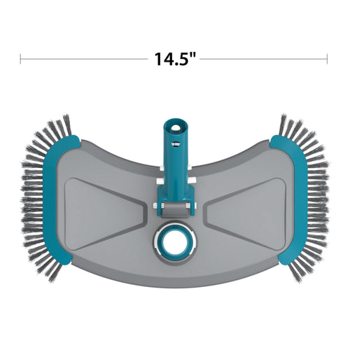 Bluescape Teal & Gray 14in Pool Vacuum Head with Air Valve and PP Bristles