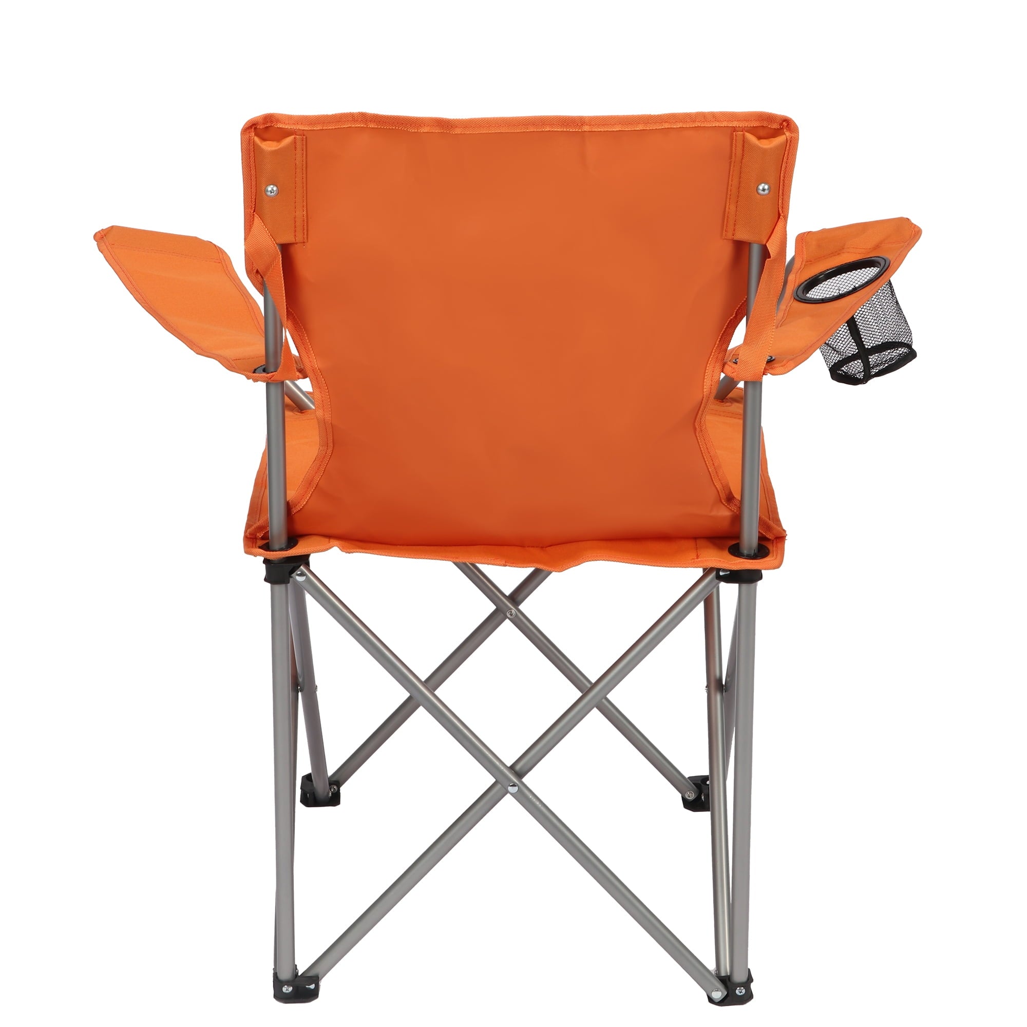 Ozark Trail Quad Folding Camp Chair with Cup Holder, Black