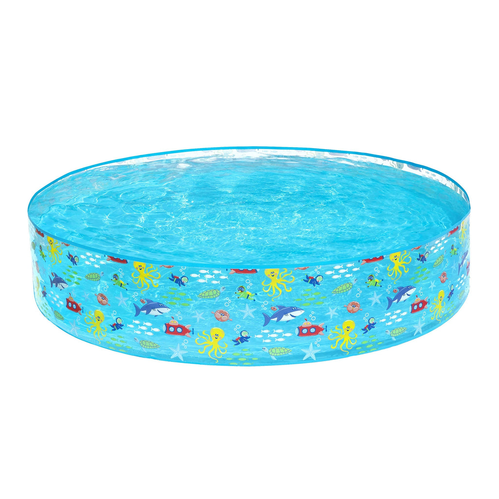 Bluescape Round Multi-Color Above-Ground Kiddie Pool 6' x 15