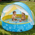 Kids Pool, Caveen Foldable Kiddie Pools for Toddler, Swimming Pool with Canopy for Backyard