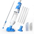 SYVIO 2-in-1 Cordless Handheld Pool Vacuum, Rechargeable Pool & Spa Cleaner with Telescopic Pole (78.8”), 60 Min Runtime, Ideal for Above Ground Pools, Hot Tubs & Small Pools
