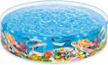 Deep Sea Blue 8 Feet x 18 Inch SnapSet Instant Round Plastic Above Ground Swimming Kiddie Pool for Ages 3 Years and Up, Blue