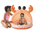Funsicle Happy Snappy Crab Shaded Inflatable Kids Splash Pool, 40 x 40 x 38, Ages 1 to 3