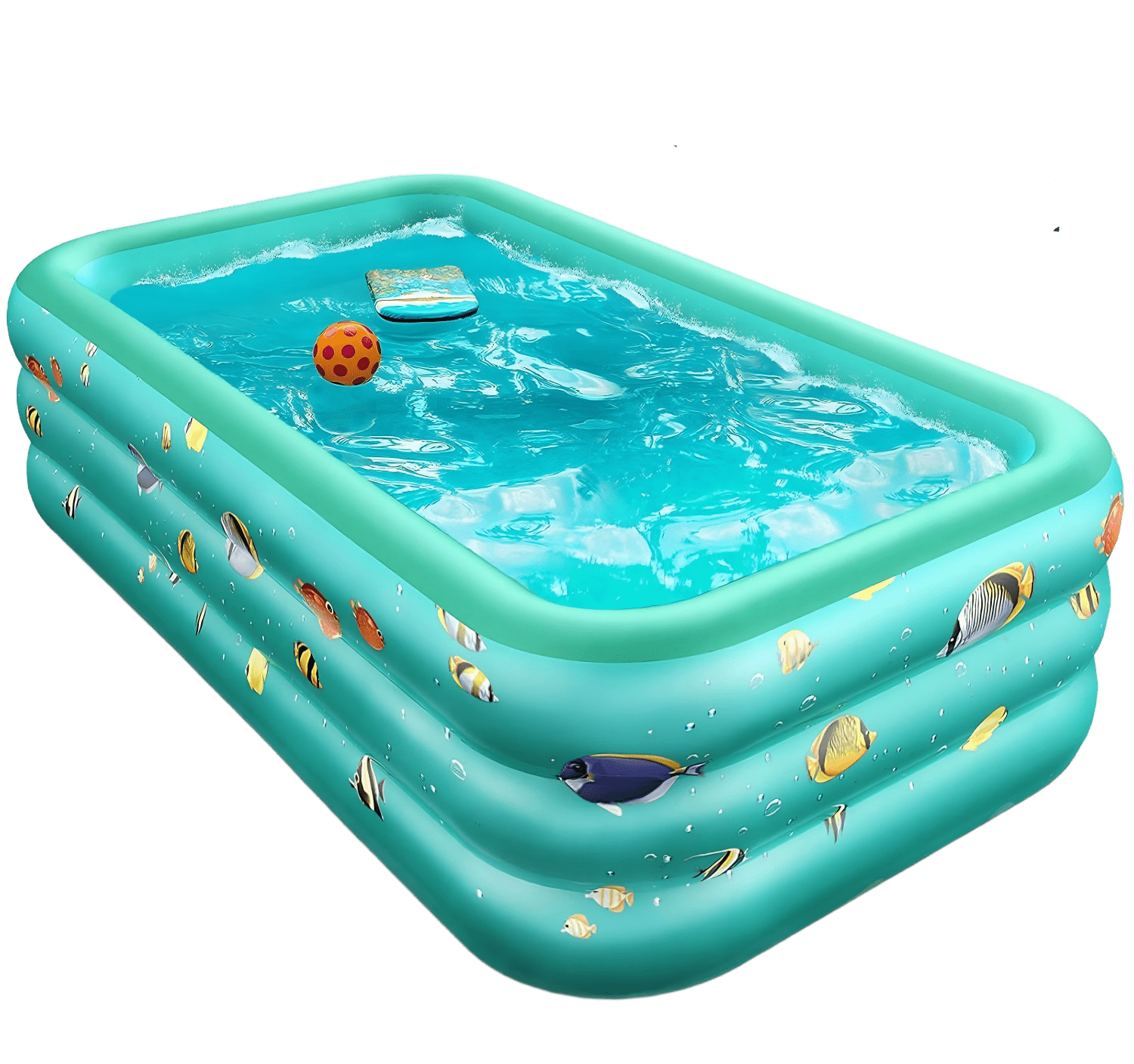 GVDV Inflatable Pool, 9.83 x 6 x 1.83 ft Family Swimming Pools for Kids, Toddlers, Infant, Adult, Rectangular, Thickened