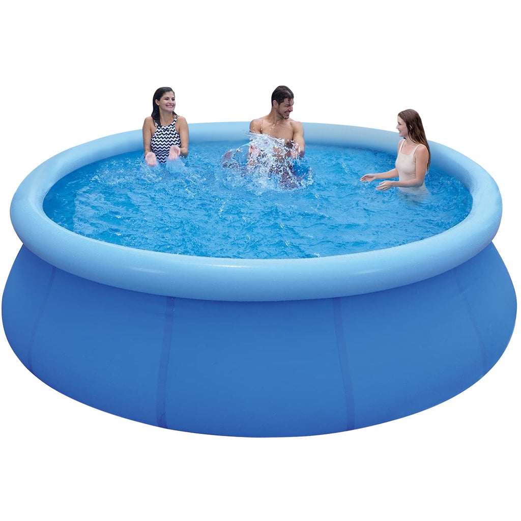 Honeydrill 12 ft x 36 in Above Ground Inflatable Pools, Top Ring Easy-Set Round Pool, Blue