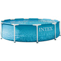 Intex: Beachside Metal Frame Pool - 10' x 30 - Above Ground Swimming, Puncture-Rust Resistant, T-Joint Setup, Family Water Play, 1185 Gal, 28206EP