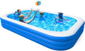 Cowin Inflatable Swimming Pool for Kids Adults, 120 x 72 x 22 Blow up Pool, Family Inflatable Swimming Pools for Backyard, Blue