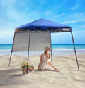 SPECSTAR 8'x8' Slant Leg Canopy Tent with Central Lock Design, Perfect for Camping, Party, Yard, and Beach Events, Beige (6x6ft Canopy Cover)