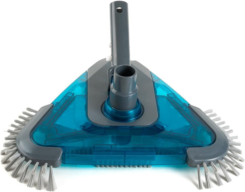 XtremepowerUS Weighted Triangle Pool Vacuum Head with Side Brushes, Universal Hose Adapter, Fits 1.25” & 1.5” Hoses, Pole Not Included