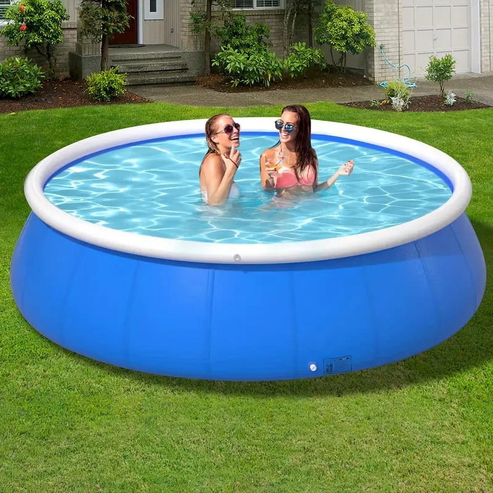 Inflatable Swimming Pool for Kids and Adults, 120 X 30 Large Ring Family Swimming Pool, Blow Up Pool for Outdoor, Garden, Backyard, Above Ground Pool
