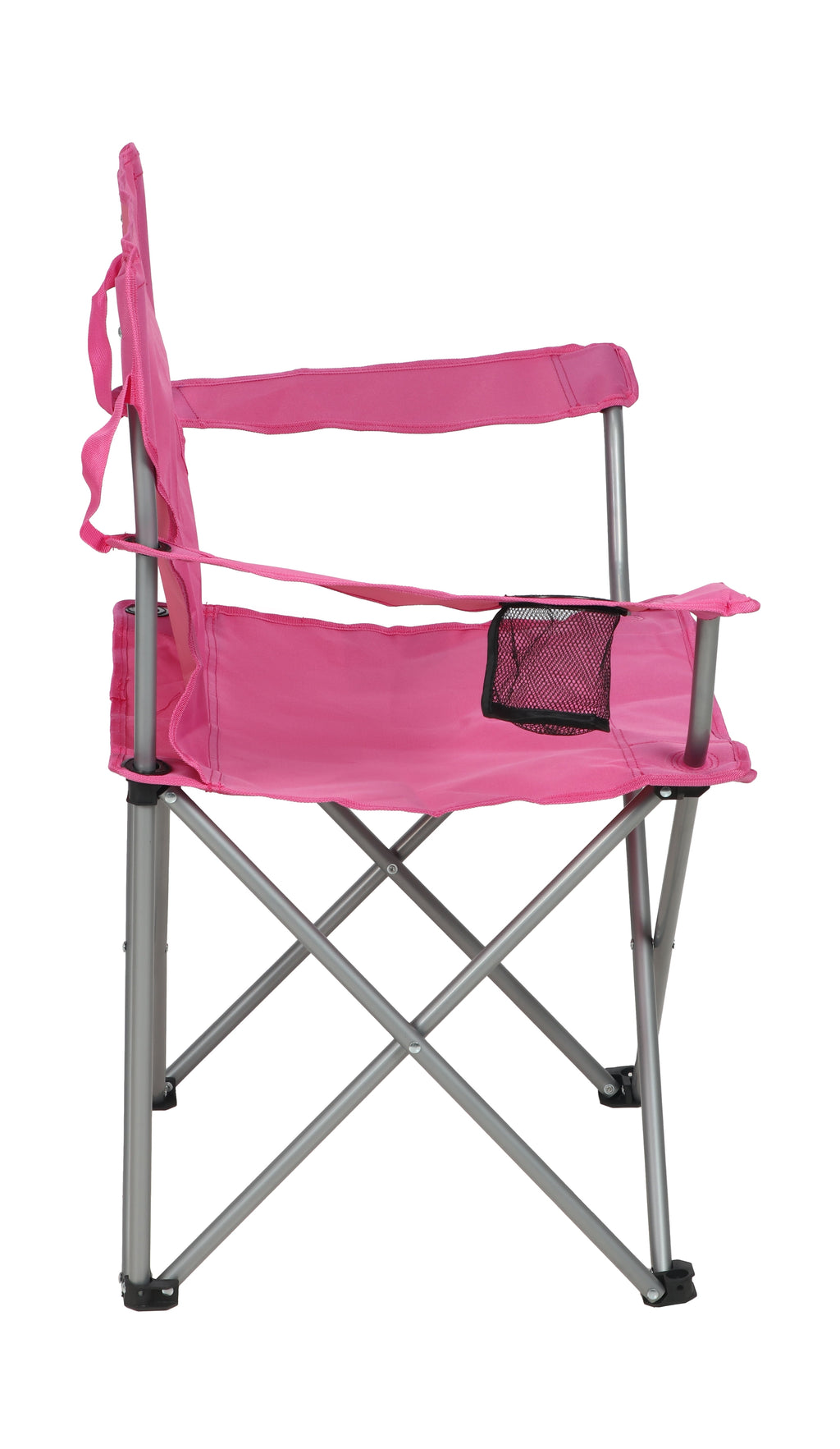 Ozark Trail Quad Folding Camp Chair with Cup Holder, Black
