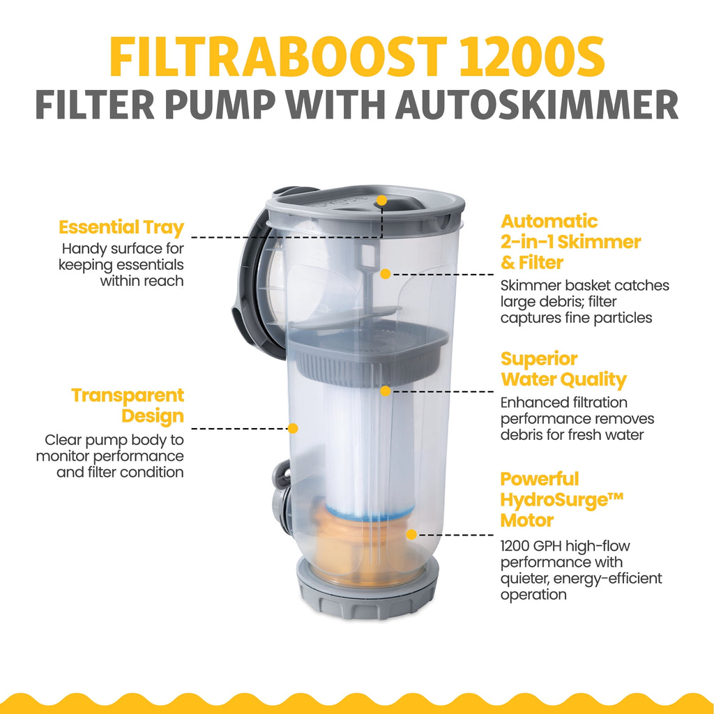 Funsicle 14' x 42 Oasis Above Ground Pool Set with Pump, Round Frame - Cool Gray