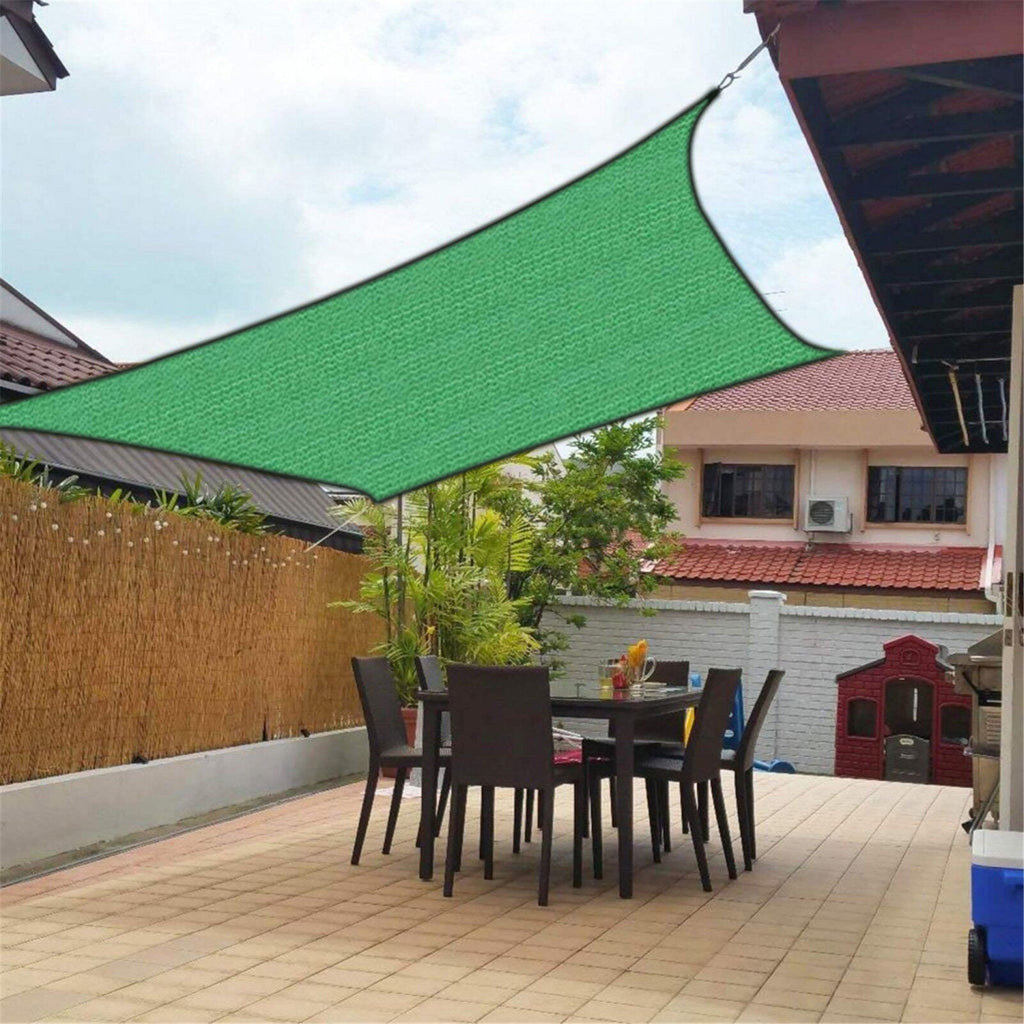 Outdoor Green Sun Shade Rectangle 95% UV Protection, HDPE Patio Garden Pool Awning, Breathable Sun Block Cover for Backyard Courtyard BBQ Swimming Picnic Summer Outdoor Fun