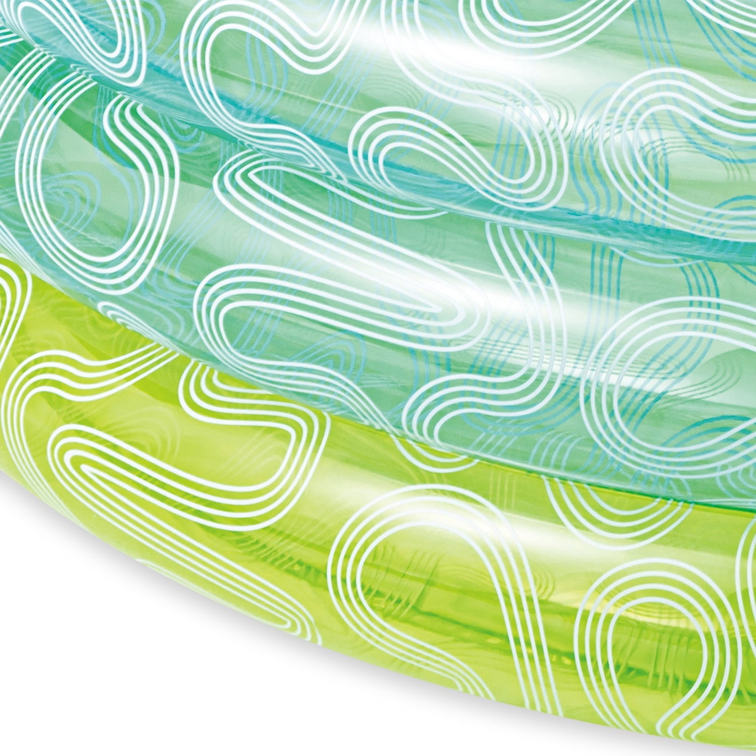 Funsicle Lagoon Blue Squiggle 3-Ring Inflatable Swimming Pool, Round, Age 6 & up