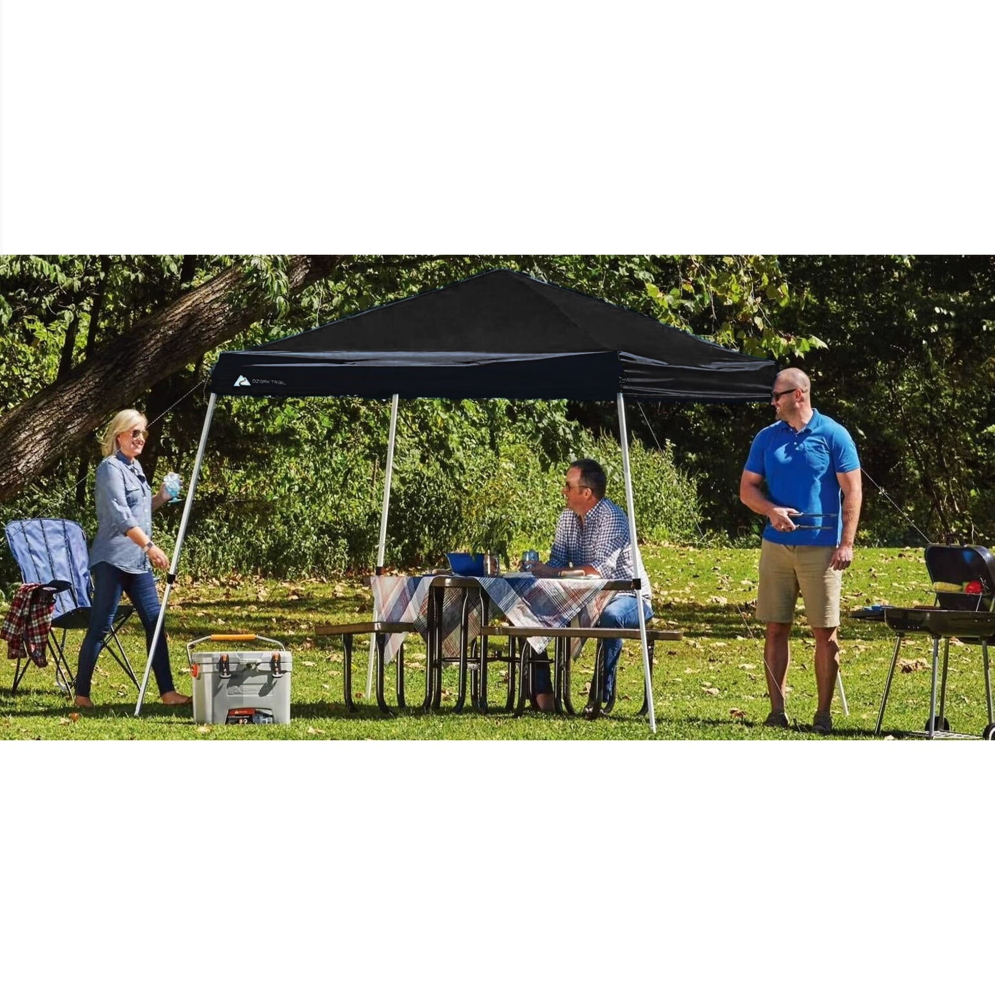 Ozark Trail 10' x 10' Instant Slant Leg Pop-up Outdoor Canopy, Blue