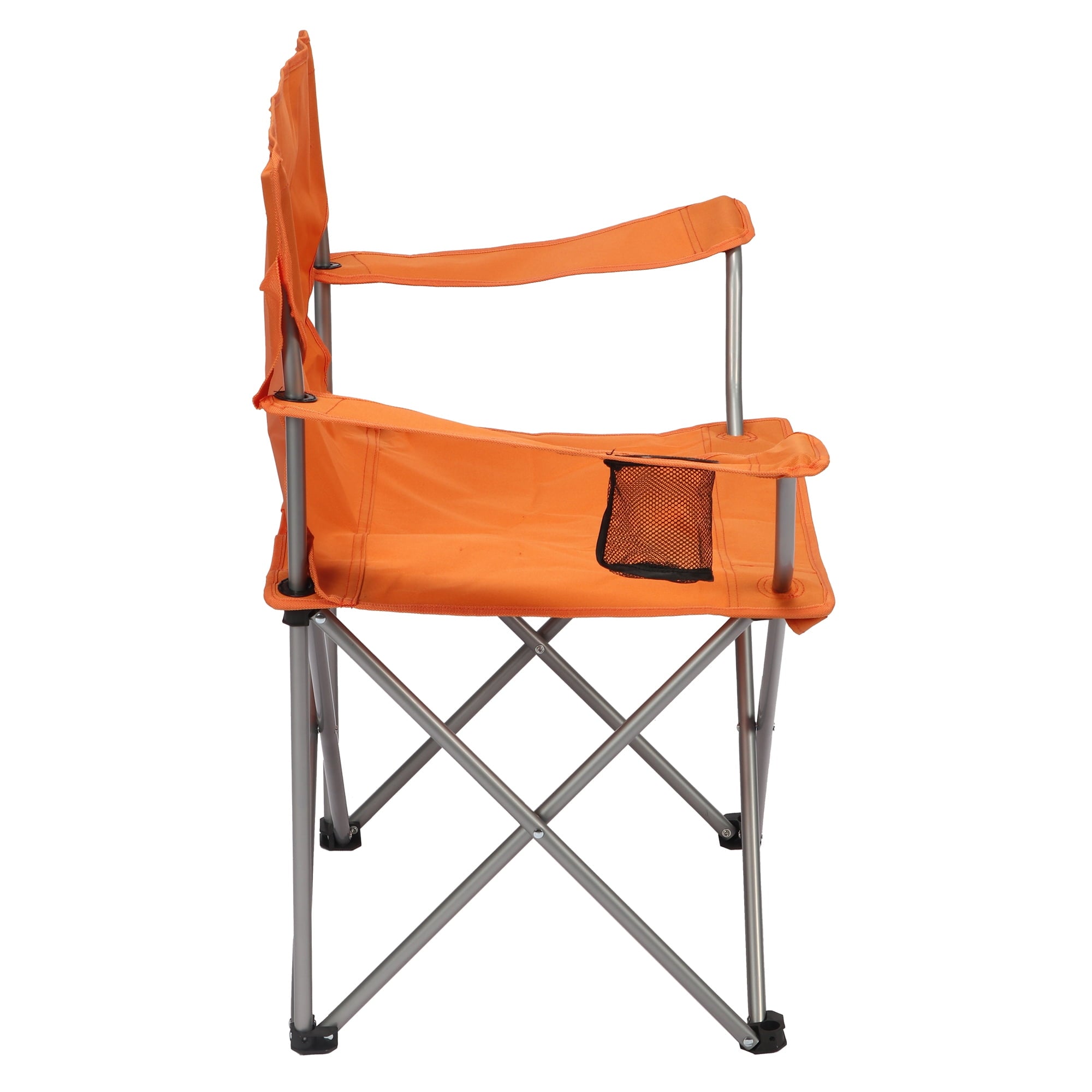 Ozark Trail Quad Folding Camp Chair with Cup Holder, Black