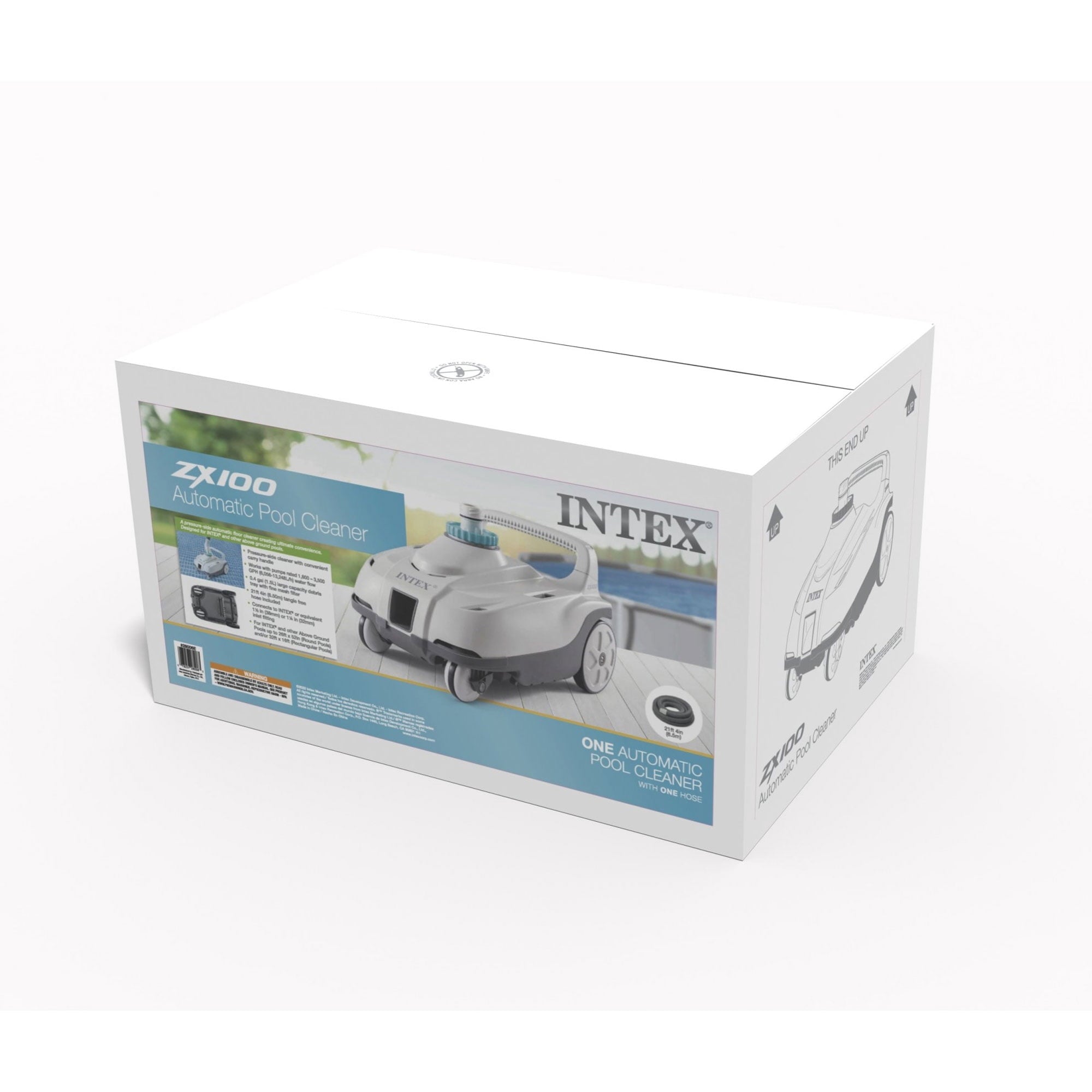 Intex 12 Ft x 30 Inches Metal Frame Set Above Ground Swimming Pool with Filter & Cover