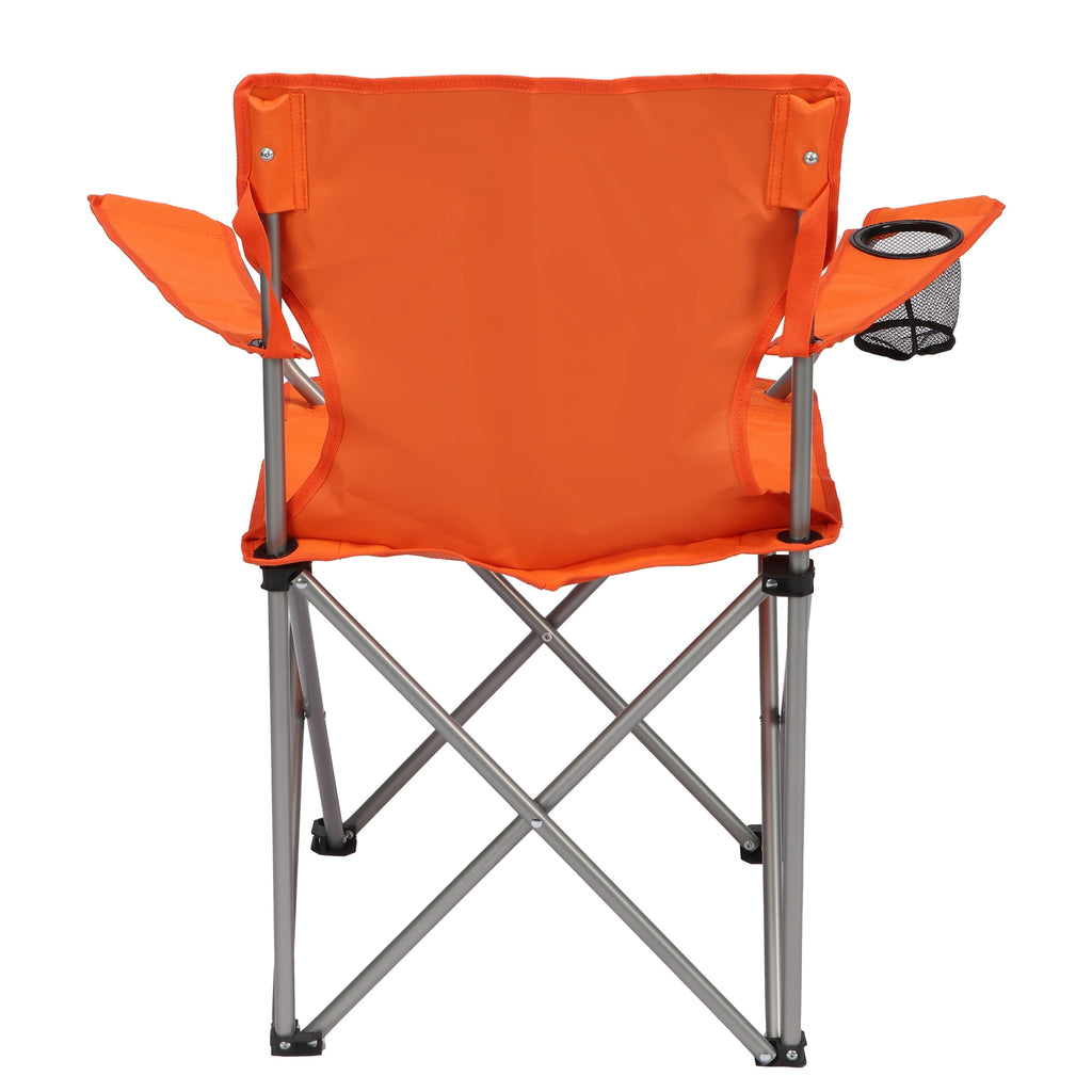 Ozark Trail Quad Folding Camp Chair with Cup Holder, Black