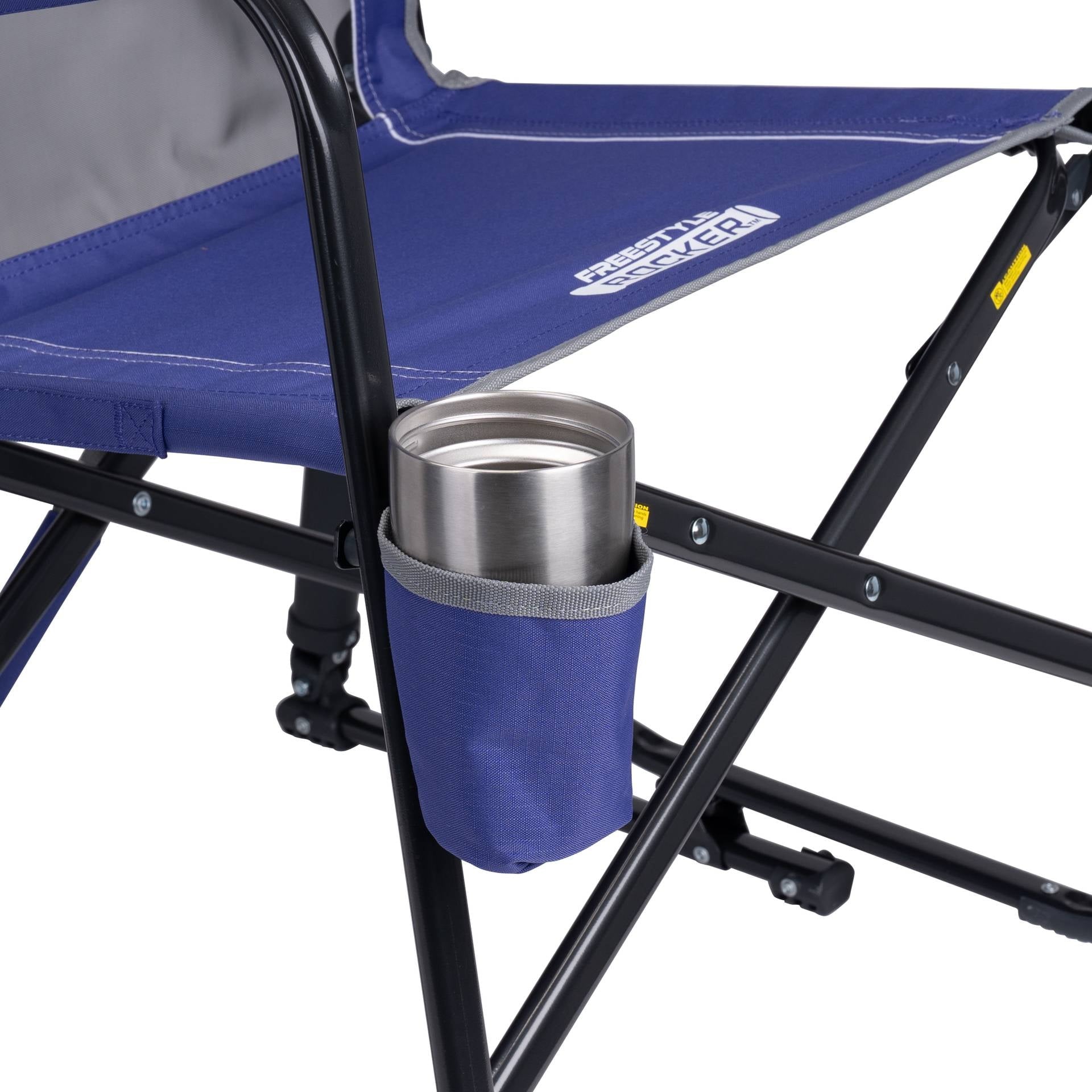 GCI Outdoor Freestyle Rocker Foldable Rocking Camping Chair, Black