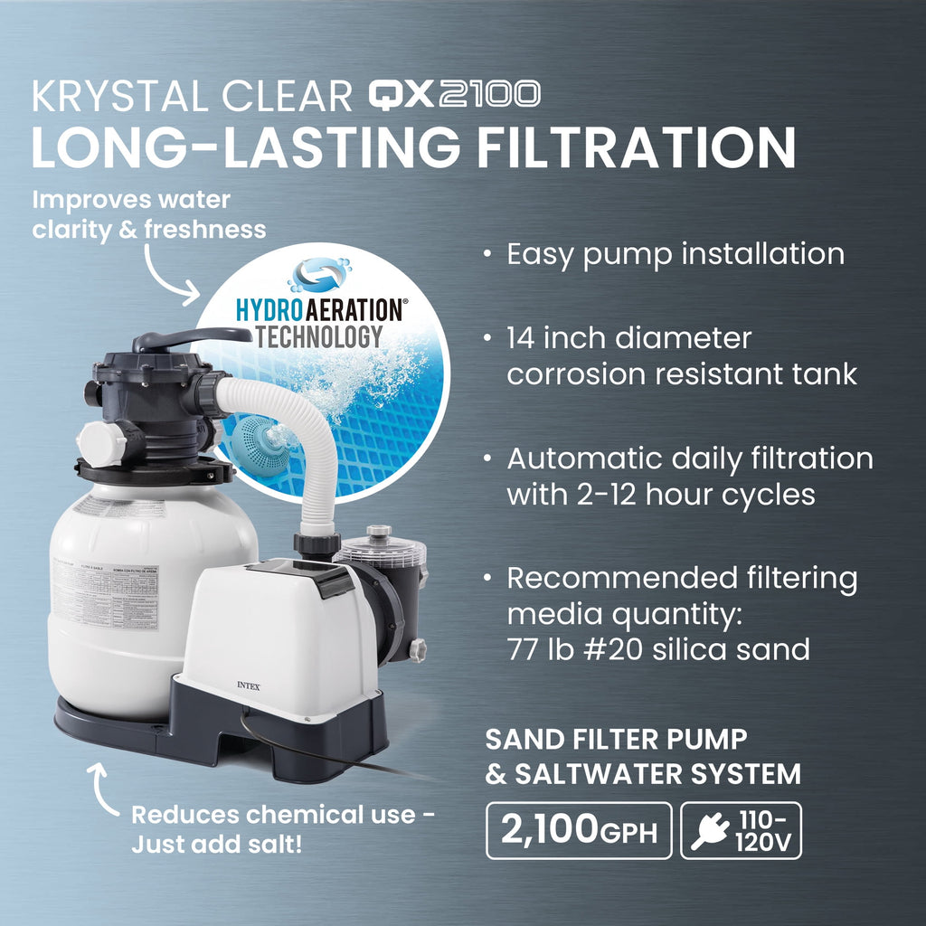 INTEX 24ft x 12ft x 52in Ultra XTR Above Ground Pool & OptiFlow 50lb Pool Filter Sand