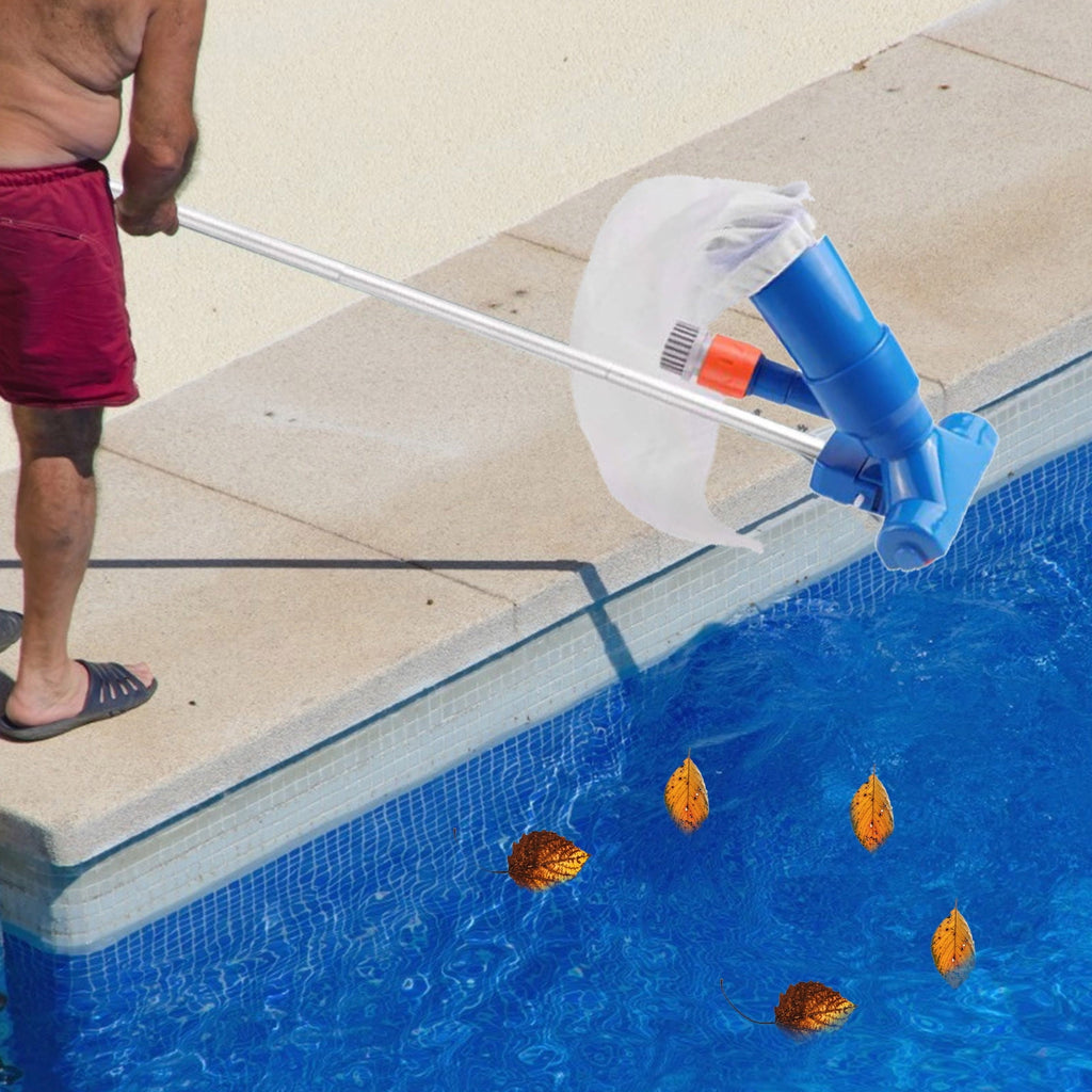 Manual Pool Vacuum for Above Ground Pool with Fine Mesh Bag& 55 Pole, Handheld Pool Vacuum Jet Underwater Cleaner, Spa Pool Vacuum Cleaner Attach to Garden Hose