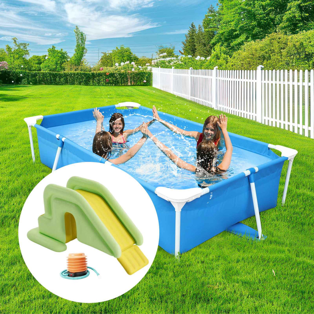 FashionCha Pool Slide Inflatable Water Slide for Kids for above Ground Pool Sports Yard